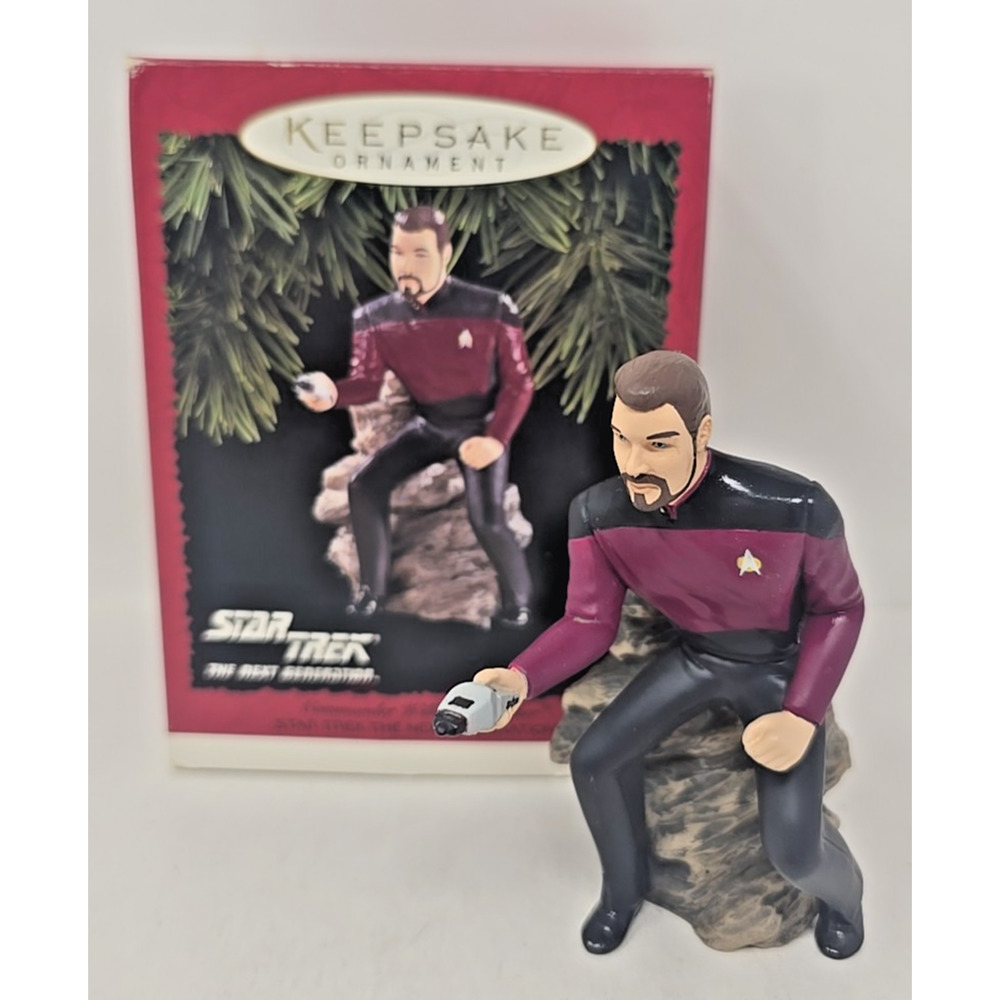 1996 Hallmark Keepsake Ornament Star Trek Next Generation TNG William T Riker U3